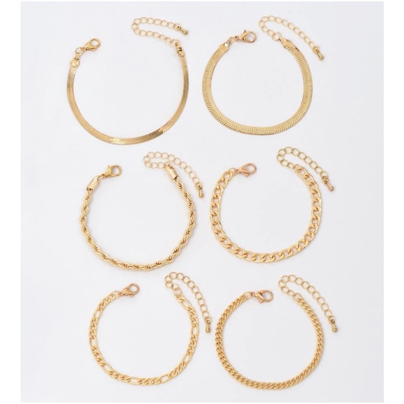 Gold tone chain Bracelet Set - Picture 4 of 4